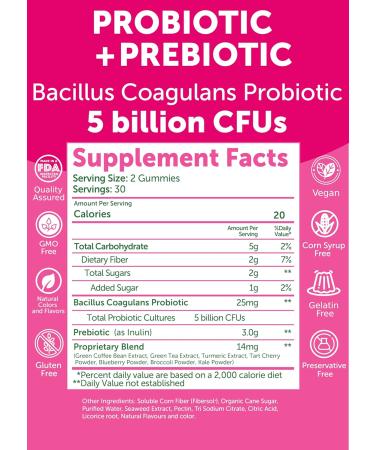 Lunakai USA Made Energy B12 & Probiotic + Prebiotic Gummies Bundle Daily Wellness & Digestive Balance Support 60 Non-GMO Gummies Each - Buy Online on GoSupps.com