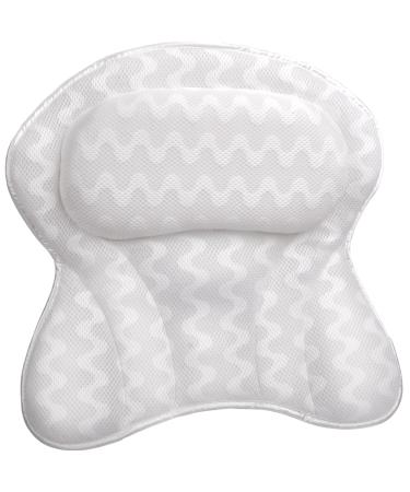 Sierra Concepts Bath Pillow Spa Bathtub Ergonomic for Tub, Neck, Head, Shoulder Pillows Support Cushion Headrest - Luxury Soft 3D Mesh + Strong Grip Suction Cups Soaking Large, Paradise