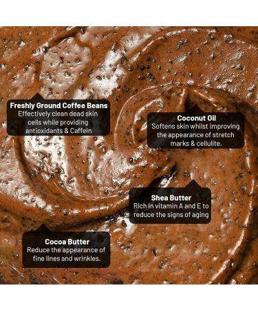 Cocoon Dak Lak Coffee Body Polish | Vegan Exfoliating Scrub with Coconut & Shea Butter | Smooth Skin Reduces Stretch Marks & Acne | Perfect Gift for Coffee Lovers (6.76 fl oz - Buy Online on GoSupps.com