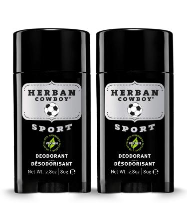 Herban Cowboy Deodorant 2.8 oz Men s Deodorant Certified Vegan (Sport - 2 Pack)