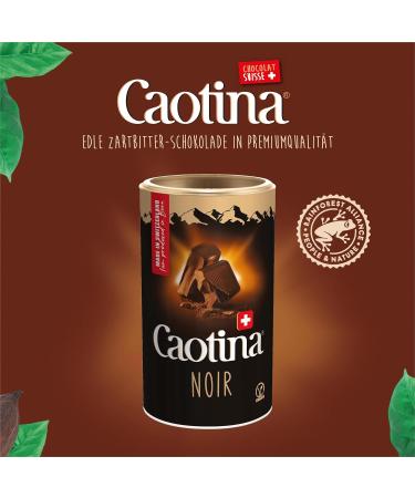 Caotina Noir Dark Drinking Chocolate - 45% Cocoa Hot Chocolate Powder - Finest Swiss Dark Chocolate (6 x 500g) - Sustainable & Certified - Buy Online on GoSupps.com