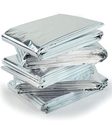 Rescue Blanket Set of 5 - Silver Emergency Foil 210x132cm for First Aid & Rescue Services - Buy Online on GoSupps.com