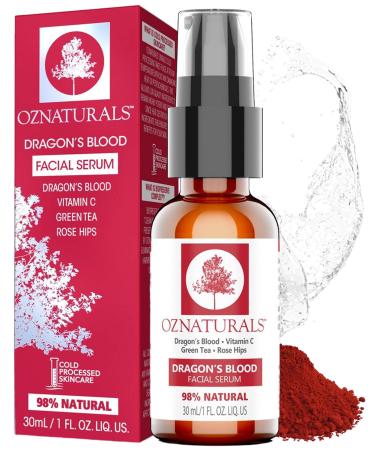 OZNaturals Dragons Blood and Vitamin C Serum for Face - Anti Aging Facial Serum To Reduce Wrinkles, Fine Lines, Dark Spots & Acne - Retinol Serum For Face Lift With Rosehip Oil, Hyaluronic Acid, & Vitamin E - All Natural A…