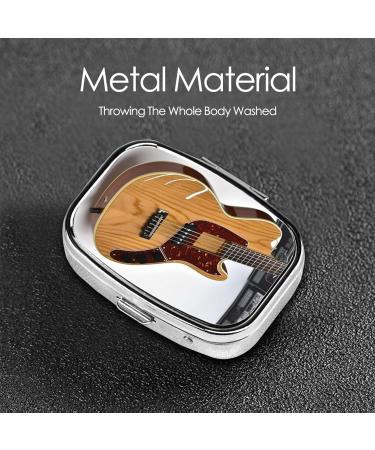 Buy Guitar Pill Box Organizer - Cute 2 Compartment Travel Pill Case for Purse & Gifts | International Shipping Available - Buy Online on GoSupps.com