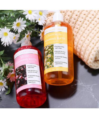 Gel Douche Bain Moussant Spa de Luxe avec Sel d'Epsom Pur Parfum Rose et Camomille Bain Moussant Hydratant L'Huile d'Amande Cadeau d'Anniversaire Cadeau Relaxant pour Femme (2 X 490 ml) - Buy Online on GoSupps.com