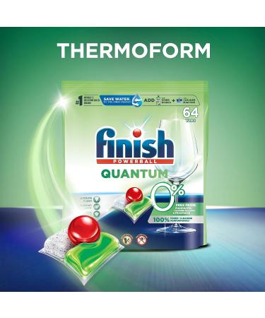 Finish Quantum 0% 64 ct. Powerball Dishwasher Detergent Tabs - Buy Online on GoSupps.com