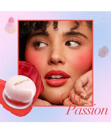 Lip Pudding Pot Blurred Pudding Pot for Lips and Cheeks Blurred Makeup Blush Lightweight to Build Soft Matte Velvet Finish Multi-use (03#Passion) - Buy Online on GoSupps.com