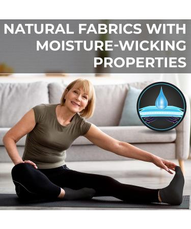 Dr. GO Ultra-Soft Neuropathy Socks for Men - Seamless Diabetic Socks, Non-Binding Top, Cushioned Sole - 4 Pairs, Black, Size 6-9 - Buy Online on GoSupps.com