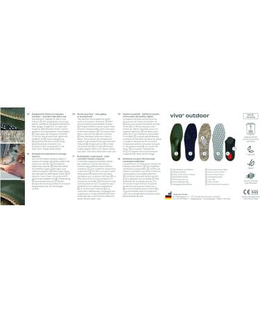Pedag Viva Outdoor Insole | Hygienic & Stabilizing Footbed for Hiking & Sneakers | Alleviates Foot Pain & Back Complaints | Size 37 EU - Buy Online on GoSupps.com