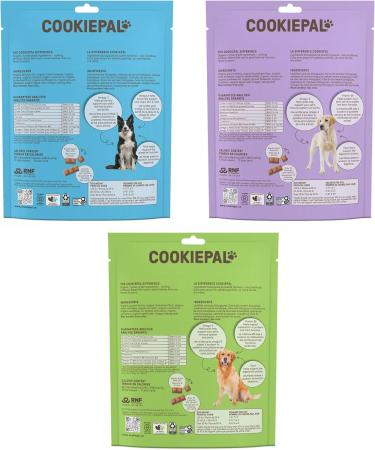 Cookie PAL Variety Pack Biscuits Human Grade Dog Treats 300g (Pack of 3) Non GMO Organic Variety Pack 300 g (Pack of 3) - Buy Online on GoSupps.com