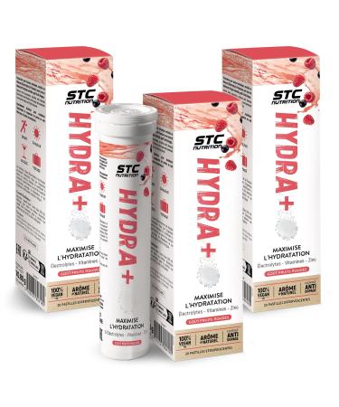 STC NUTRITION - Hydra+ - Pr paration pour boisson isotonique base d lectrolytes vitamines sucre et dulcorant d origine naturelle - Optimise l hydratation - Go t Fruits Rouges - Lot de 3