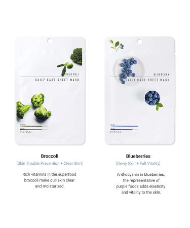 EUNYUL Daily Care Facial Sheet Mask Pack - 12 Types, Vegan Korean Skincare for Hydrating & Nourishing, Natural Ingredients - Pack of 12 - Buy Online on GoSupps.com