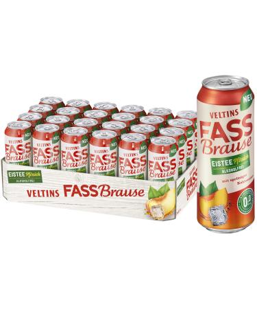 VELTINS Fassbrause Iced Tea Peach Alcohol-Free DISPOSABLE (24 x 0.5 l can)