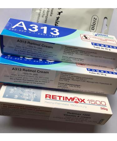 A313 ( 2 Tubes ) Retinol A Vitamin Gel / Cream Night Treatment Anti Ageing Acne Wrinkle Blemish Pigmentation Lifting 100g New Skin Avibon Retinal Authentic - Buy Online on GoSupps.com