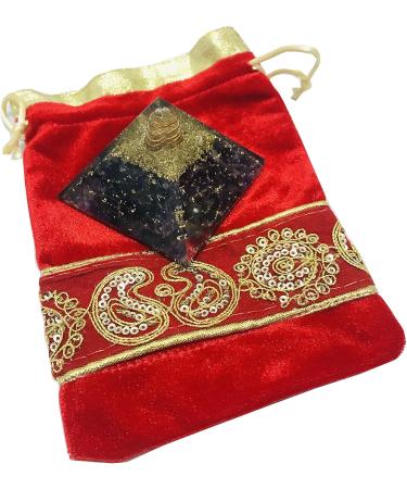 Amethyst Pyramid Chakra Healing Crystal Stone Orgone Pyramid Healing Stone Pyramid EMF Protection Positive Energy Generator Orgonite Meditation Spiritual Balance Stones 65-70 mm with Velvet Phouch - Buy Online on GoSupps.com