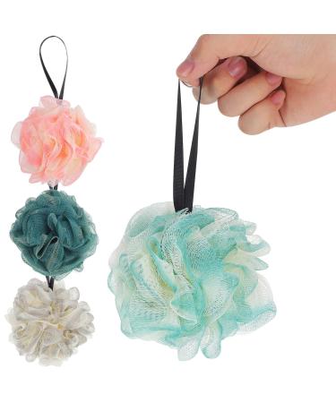 4 Pack Exfoliating Bath Loofah 5in Mesh Bath Ball for Men and Women Sponge Bath Accessories for Back Body Cleansing Bath