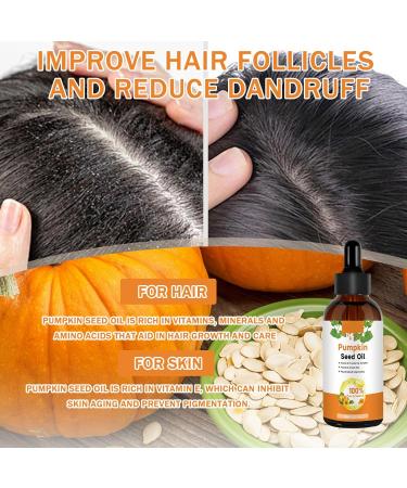 Organic Pumpkin Seed Hair Oil (2x60ml) - 100% Pure Hydration & Repair for Dry Damaged Hair | Unisex - Buy Online on GoSupps.com