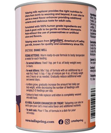 Tailspring Milk Replacer for Kittens - Liquid Ready-to-Feed - Whole Goat Milk - 12 Fl Oz - Buy Online on GoSupps.com