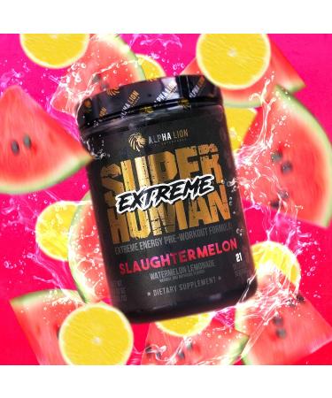 ALPHA LION Superhuman Extreme Pre-Workout Formula - Slaughtermelon Flavor | Maximum Energy, Focus, and Pump with Elevated Nitric Oxide for Intense Workouts - Buy Online on GoSupps.com