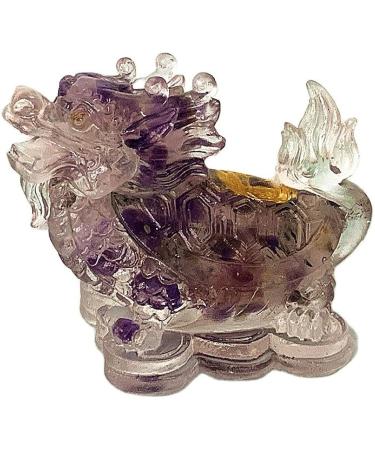 Dragon Turtle Figurines Crystals and Stones Natural Amethyst Room Decor Rose Quartz Moonstone Labradorite Home Room Desk Decoration (Color : Obsidian Size : 1PC) 1PC Obsidian - Buy Online on GoSupps.com
