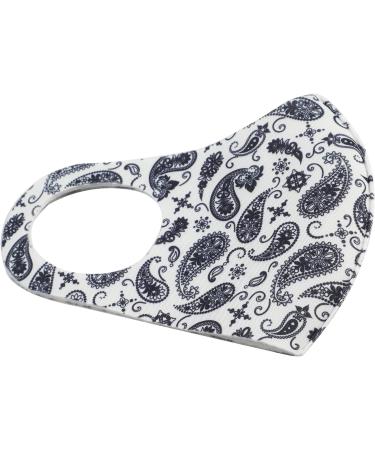 Komonee Paisley Face Mask - Washable & Reusable Cloth Cover for Men & Women | Dustproof Cycling & Ski Protection (3-Pack, White) - Buy Online on GoSupps.com