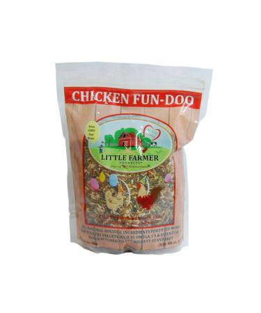 LITTLE FARMER PRODUCTS Chicken Fun-DOO Non-GMO, Soy-Free Chicken Treat | Premium Poultry Meal Worm, Vegetable & Herb Mix (3 lbs) 3.0 Pounds