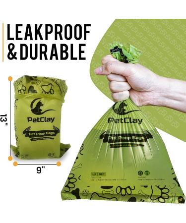 Petclay Biodegradable Dog Poop Bags - 225 Leak Proof & Thick Waste Bags - Buy Online on GoSupps.com
