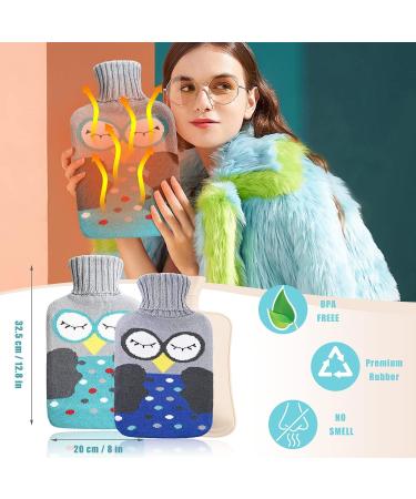 Shop Goomp Hot Water Bottle Set - 2 Pack Gray Animal Covers for Pain Relief & Therapy | 2 Liter Hot Water Bottles for Cramps & Cold Relief - International Shipping Available - Buy Online on GoSupps.com