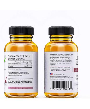 Energy Pills Organic Maca Root - Testosterone Booster with Korean Red Ginseng & L-Theanine - Libido Enhancement for Men & Women - Gluten-Free Vegan Non-GMO Supplement Capsules - Buy Online on GoSupps.com