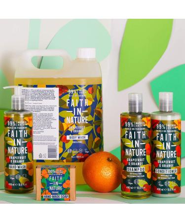  FAITH IN NATURE Faith in Nature Natural Hand Soap Grapefruit & Orange Invigorating Vegan and Cruelty-Free SLS and Paraben Free 400 ml - Buy Online on GoSupps.com