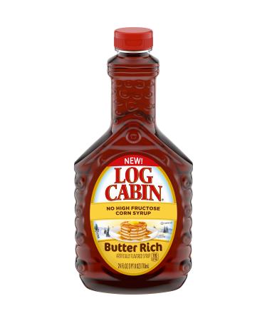 Log Cabin Butter Rich Syrup for Pancakes & Waffles, 24 oz