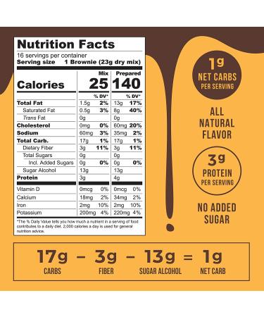 Keto Chocolate Fudge Brownie Mix - Low Carb, No Sugar Added, Real Dutch Cocoa - 16 Brownies - Vanilla & Espresso - Keki (1pack) - 12.8oz - Buy Online on GoSupps.com