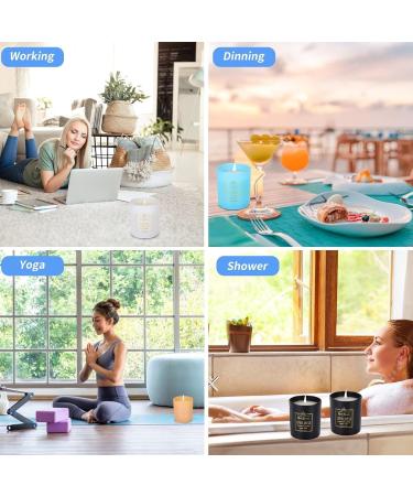 HOME & RELAX Lime & Mandarin Fragrance Candles | Scented Gifts for Women | 60H Burn Time Wood Lid Perfect for Home & Stress Relief - Buy Online on GoSupps.com