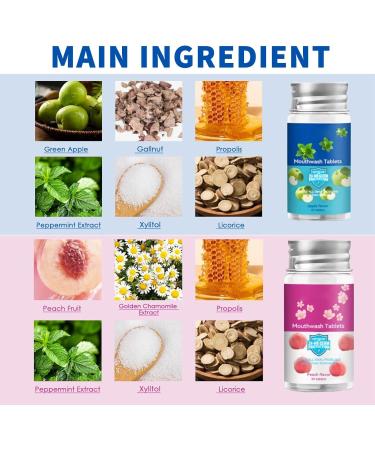 Mouth Flushing Tablets for Bad Breath & Tooth Stain Cleaning | Oral Care & Freshness - CNQ614 (1 Pack) - Buy Online on GoSupps.com