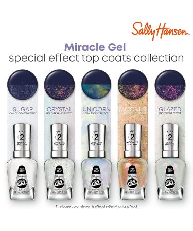 Sally Hansen Miracle Gel Sugar Top Coat Nail Polish 0.5 fl oz - Long-lasting Shine (Pack of 1) - Buy Online on GoSupps.com