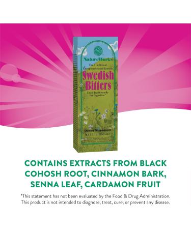 NatureWorks Swedish Bitters Traditional European Herbal Extract Used for Digestion Brown 8.45 Fl Oz 8.45 Fl Oz (Pack of 1) - Buy Online on GoSupps.com