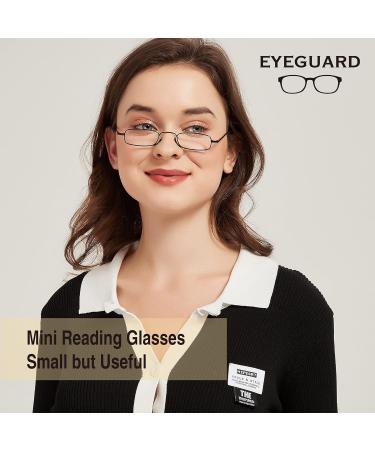 Eyeguard Compact Mini Reading Glasses - Super-Light Metal Pocket-Sized 2 Pairs (+2.00 Enlargement) with Portable Case for Men & Women - International Shipping Available - Buy Online on GoSupps.com