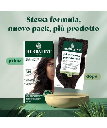  Herbatint Herbatint Permanent Hair Color Gel 3N Dark Brown - 170ml | Ammonia-Free 100% White Hair Coverage | for Sensitive Skin with 8 Organic Natural Extracts - Buy Online on GoSupps.com
