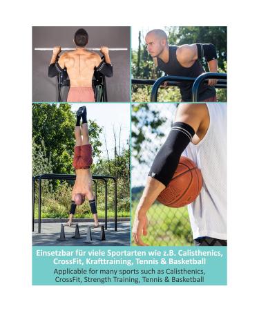 Premium Pullup & Dip Elbow Bandages for Men & Women - Non-Slip Sports Support for Fitness & Strength Training (L - 30-34 cm) - Buy Online on GoSupps.com