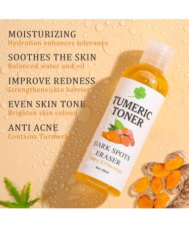 Turmeric Dark Spot Corrector Toner 4oz - Facial Toner for Acne Prone Skin - Hydrating Dark Spot Remover for Women - Hyperpigmentation Treatment for Dry Oily Skin - Buy Online on GoSupps.com