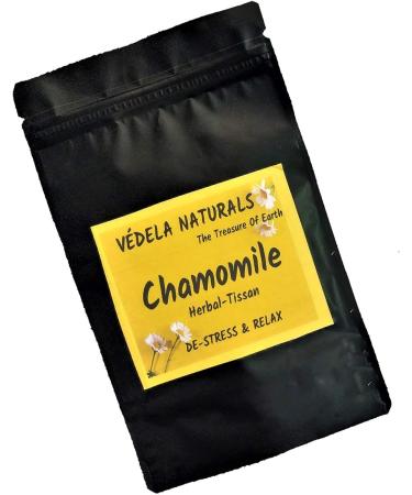 V DELA Naturals - Chamomile Tea (50 Gm/100 cups) | herbal- tisane - Detox Tea - Calming Tisane - Herbal Tea - Caffeine Free - Whole Flowers - Buy Online on GoSupps.com