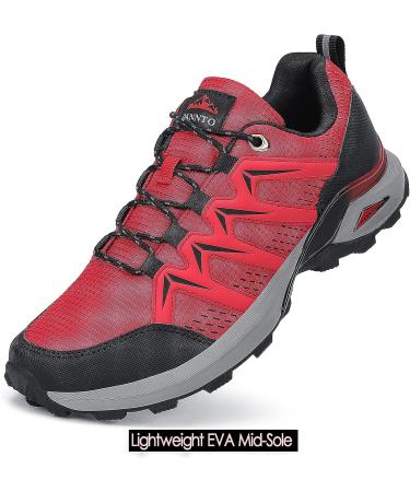 Dannto Men Hiking Shoes Trail Running Sneakers - Outdoor Trekking Cross Training 11 B-red - Buy Online on GoSupps.com