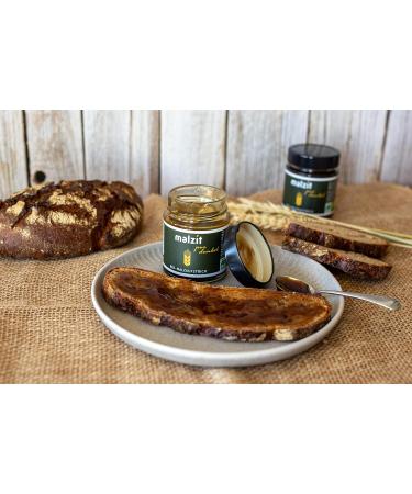 Organic Malzit Spread - Vegan Barley Malt Spread for Bread & Croissants | 4 x 150g (Light & Dark) - Low Sugar - Buy Online on GoSupps.com