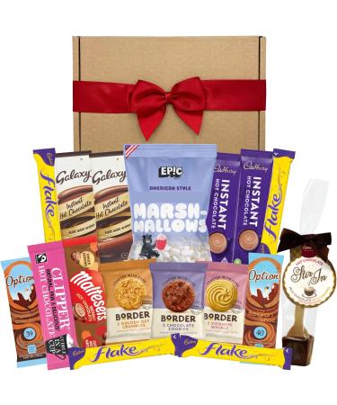 Hot Chocolate Gift Set with x8 Hot Chocolate Sachets Mini Marshmallows for Hot Chocolate Hot Chocolate Stirrer Boarder Biscuits and more | A Hot Chocolate Gift Bundle Hamper - Buy Online on GoSupps.com