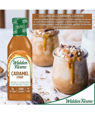 Walden Farms Sugar-Free Caramel Syrup 0g Net Carbs, Calories, Fat, Gluten | Kosher Certified | 12oz Bottles (Pack of 2) - Buy Online on GoSupps.com