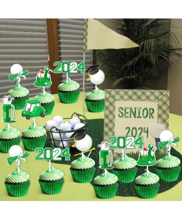 Sursurprise Senior Night Golf Decorations 36Pcs Golf Graduation Cupcake Toppers Golf Player Sports Team 2024 Graduation Party Supplies for High School College - Buy Online on GoSupps.com