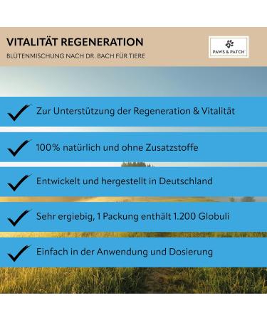 Buy Paws & Patch Vitality Regeneration Detox Flower Mix for Dogs & Cats - 10g Bach Flower Globules for Detox Cure - International Shipping Available - Buy Online on GoSupps.com