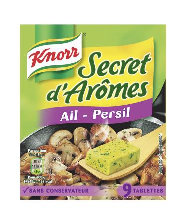 Knorr Assaisonnement Secret d'Ar mes Ail Persil 9 Cubes 90 g - lot de 6 vari t 90 g (Lot de 6)