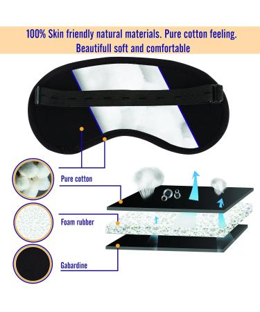 Black Sleep Mask for Women and Men - Comfortable Eye Mask for Sleeping - Buy Online on GoSupps.com