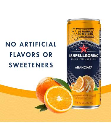 Sanpellegrino Aranciata Sparkling Orange Drink 24-Pack - 11.15 Fl Oz Cans - Buy Online on GoSupps.com